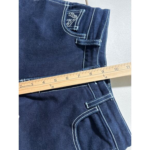 Jordache Women's 27 Blue Dark Wash Studded Rhinestone Stretch Pants Denim Jeans - Picture 9 of 14